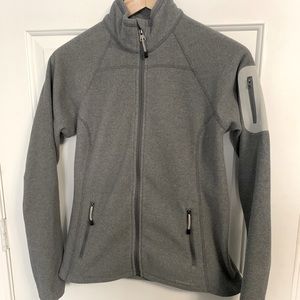 Eddie Bauer gray fleece jacket, full zip, size S